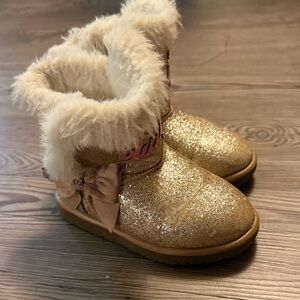 Juicy Couture Gold Glitter Kids Boots